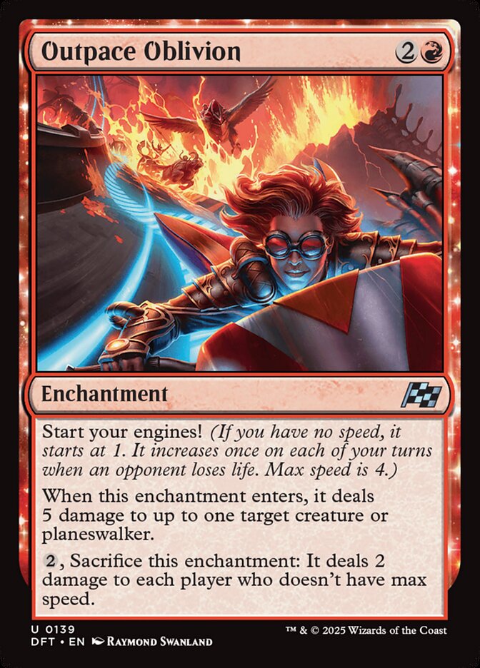 Outpace Oblivion – Uncommon Magic: The Gathering card from Aetherdrift (#139)