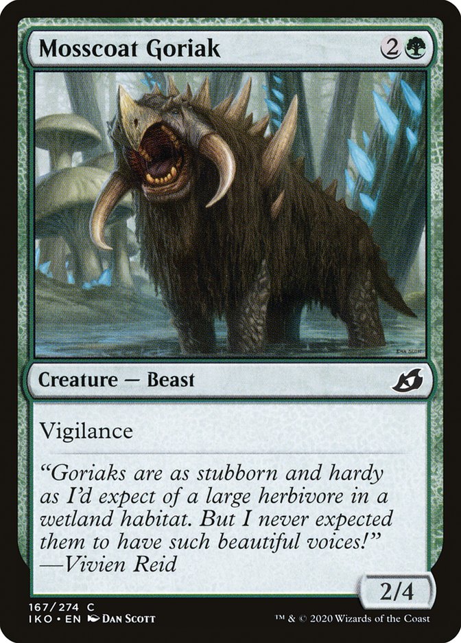 Mosscoat Goriak – Common Magic: The Gathering card from Ikoria: Lair of Behemoths (#167)