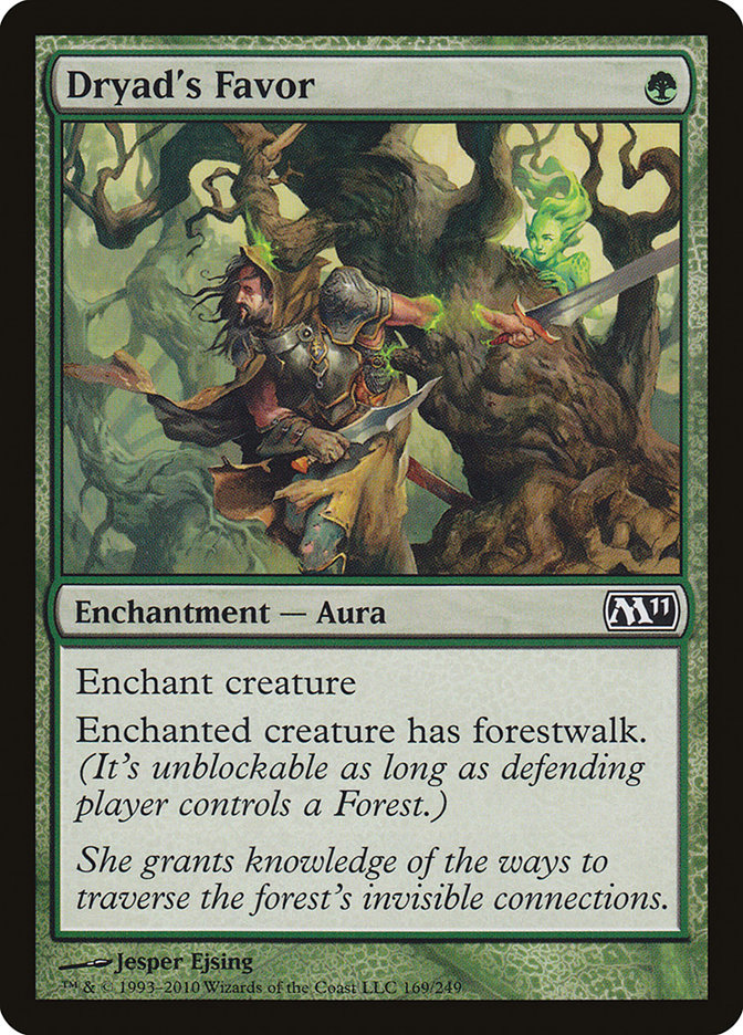 Dryad's Favor – Common Magic: The Gathering card from Magic 2011 (#169)