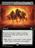 Back in Town – Rare Magic: The Gathering card from Outlaws of Thunder Junction Commander (#54)
