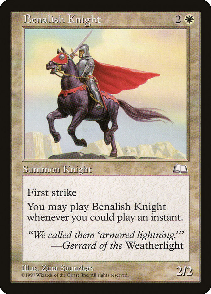Benalish Knight – Common Magic: The Gathering card from Weatherlight (#9)