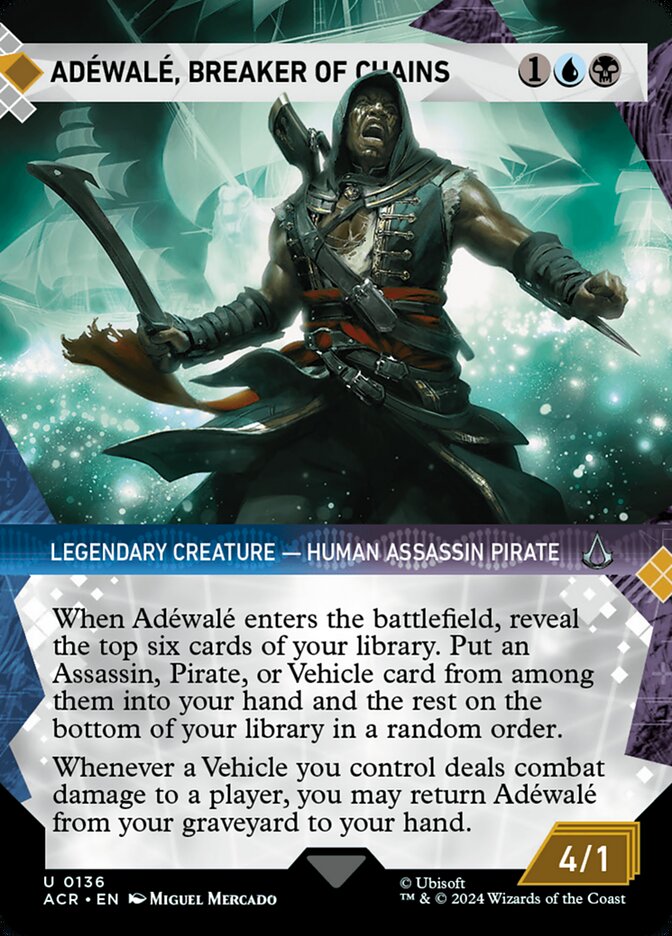 Adéwalé, Breaker of Chains – Uncommon Magic: The Gathering card from Assassin's Creed (#136)