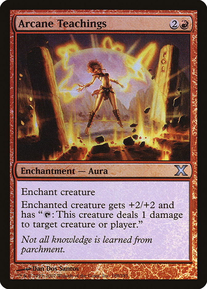 Arcane Teachings – Uncommon Magic: The Gathering card from Tenth Edition (#188★)
