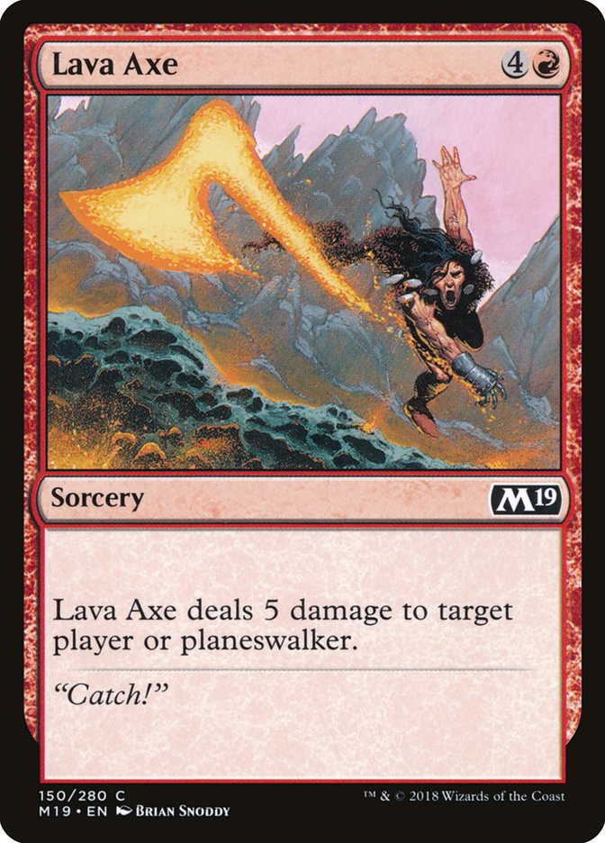 Lava Axe – Common Magic: The Gathering card from Core Set 2019 (#150)