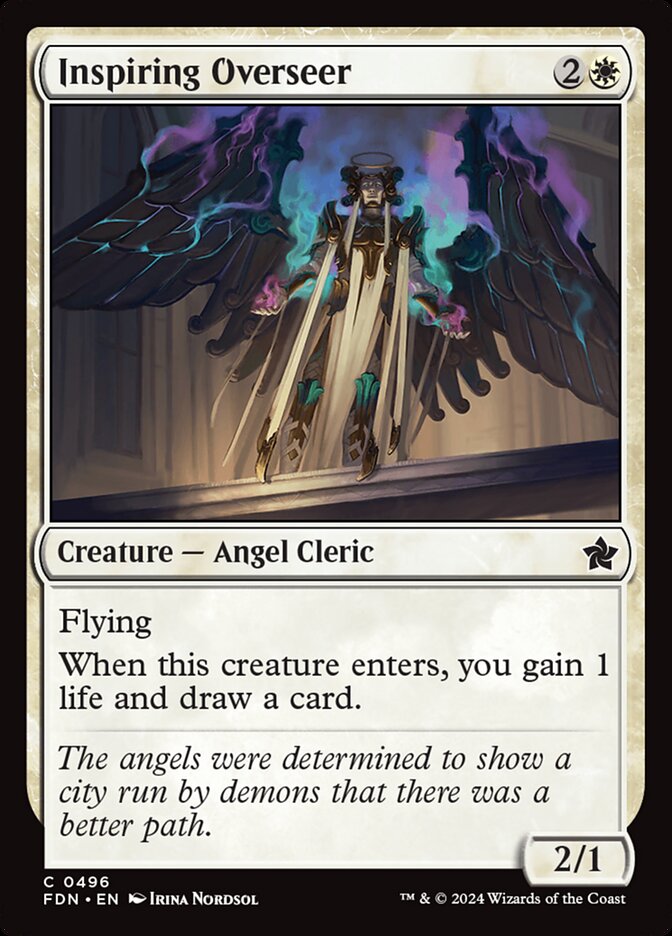 Inspiring Overseer – Common Magic: The Gathering card from Foundations (#496)