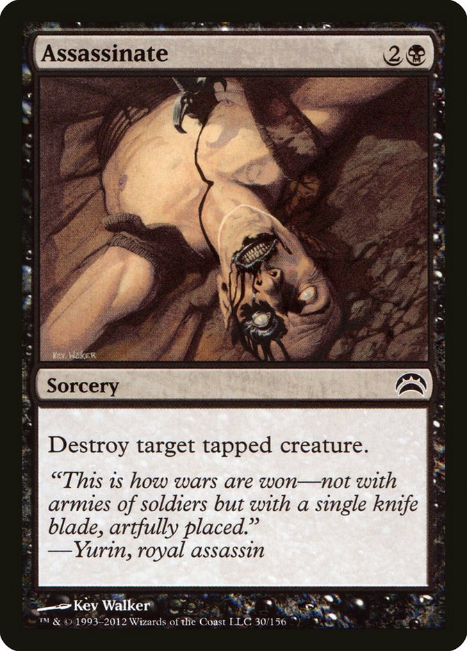 Assassinate – Common Magic: The Gathering card from Planechase 2012 (#30)
