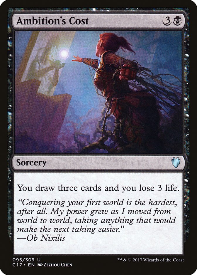 Ambition's Cost – Uncommon Magic: The Gathering card from Commander 2017 (#95)