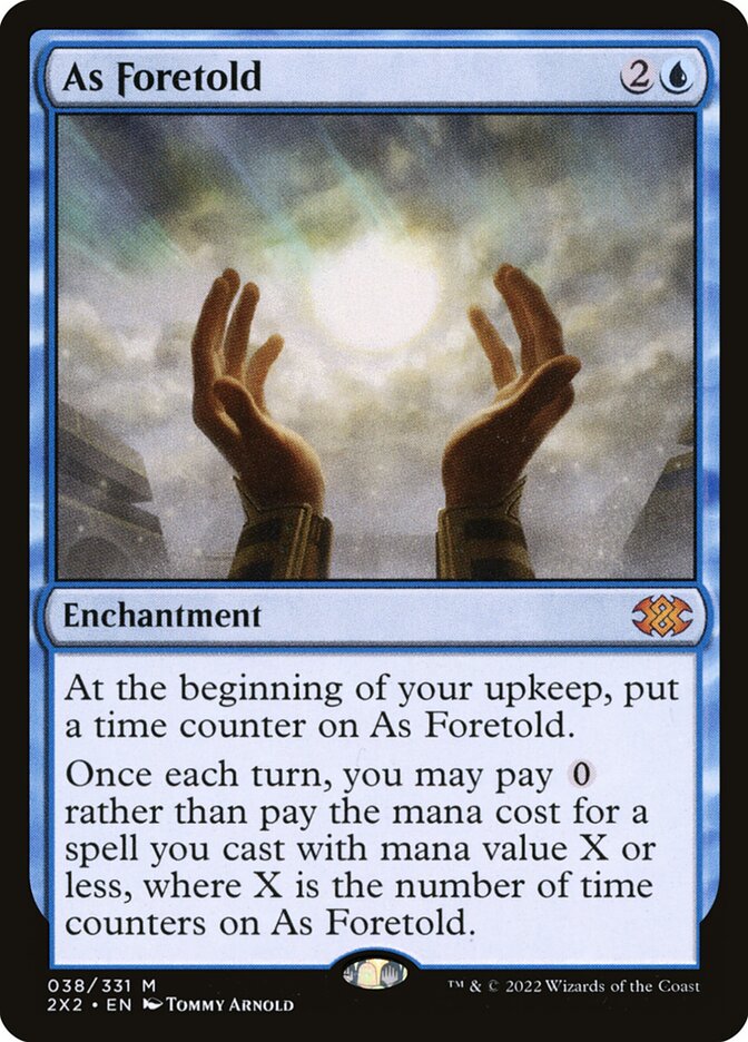 As Foretold – Mythic Magic: The Gathering card from Double Masters 2022 (#38)