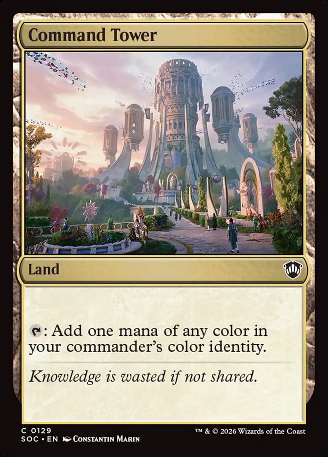 Command Tower – Common Magic: The Gathering card from Secrets of Strixhaven Commander (#129)