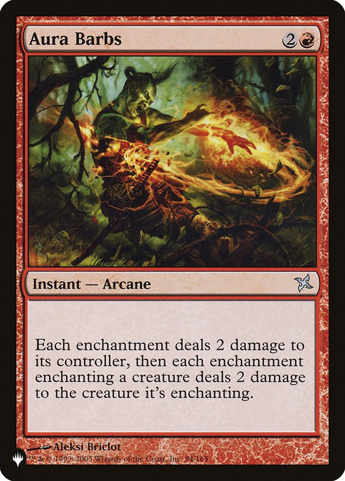 Aura Barbs – Uncommon Magic: The Gathering card from The List (#BOK-94)