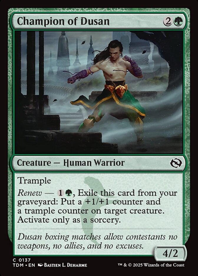 Champion of Dusan – Common Magic: The Gathering card from Tarkir: Dragonstorm (#137)