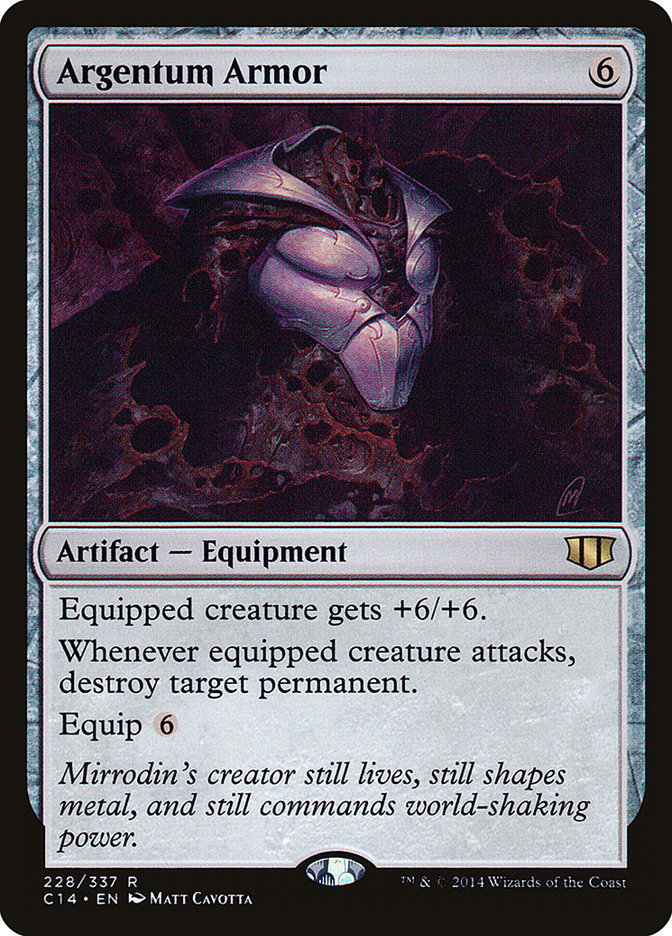 Argentum Armor – Rare Magic: The Gathering card from Commander 2014 (#228)