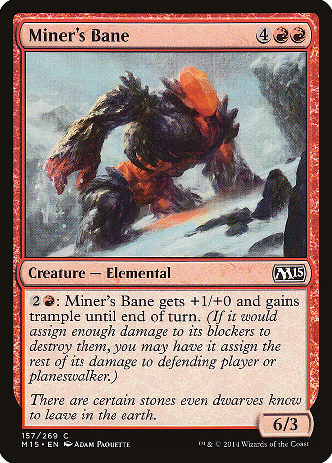 Miner's Bane – Common Magic: The Gathering card from Magic 2015 (#157)