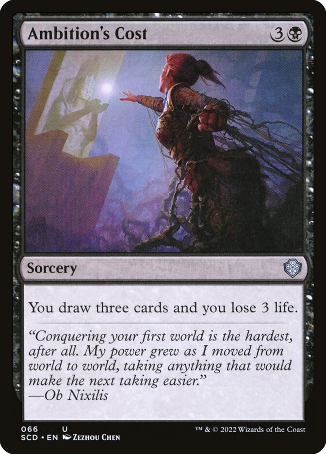 Ambition's Cost – Uncommon Magic: The Gathering card from Starter Commander Decks (#66)