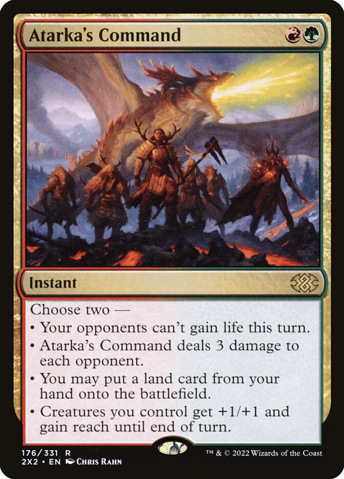 Atarka's Command – Rare Magic: The Gathering card from Double Masters 2022 (#176)