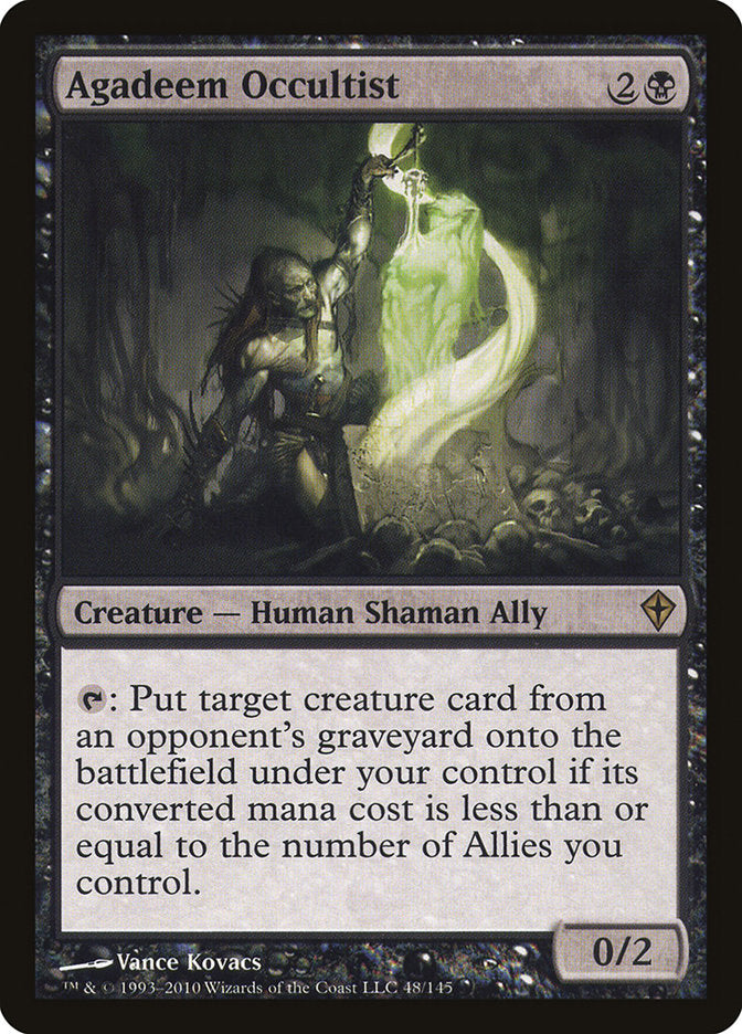 Agadeem Occultist – Rare Magic: The Gathering card from Worldwake (#48)