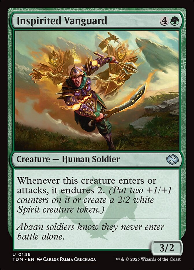 Inspirited Vanguard – Uncommon Magic: The Gathering card from Tarkir: Dragonstorm (#146)