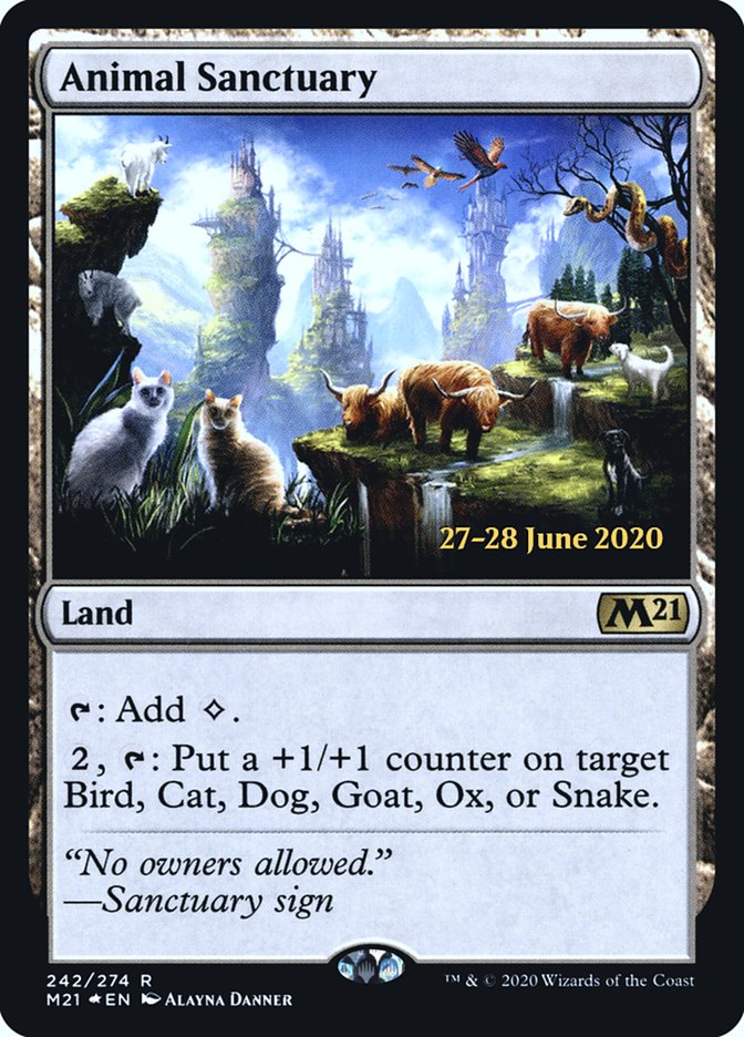 Animal Sanctuary – Rare Magic: The Gathering card from Core Set 2021 Promos (#242s)