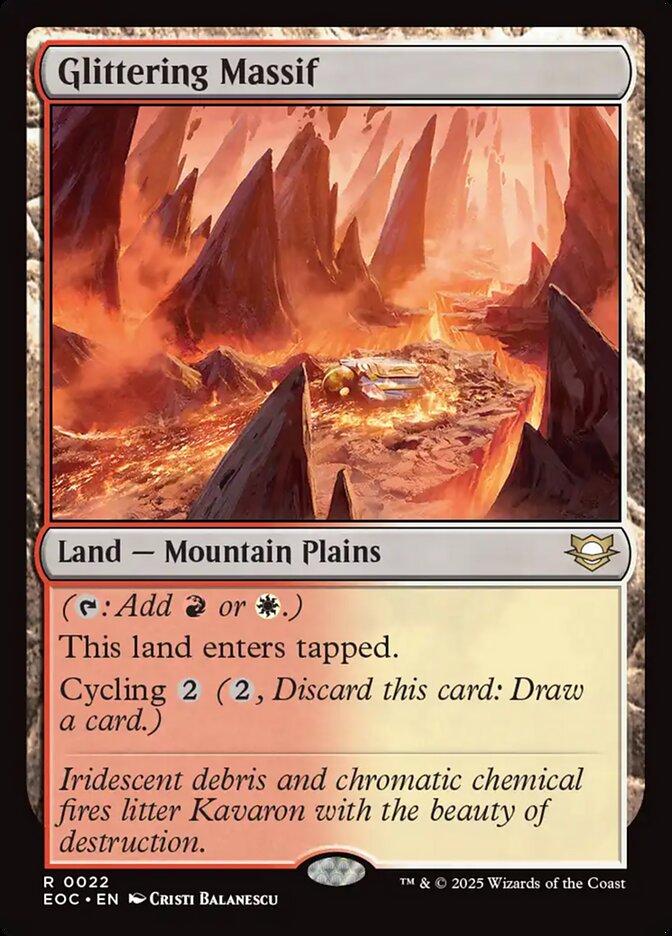 Glittering Massif – Rare Magic: The Gathering card from Edge of Eternities Commander (#22)