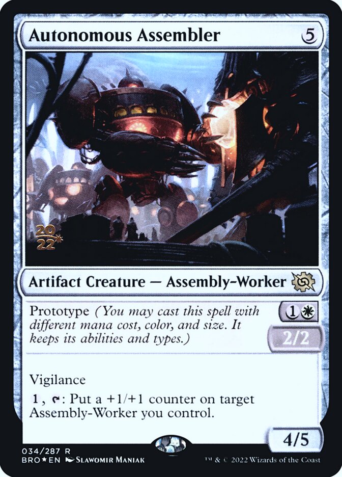 Autonomous Assembler – Rare Magic: The Gathering card from The Brothers' War Promos (#34s)