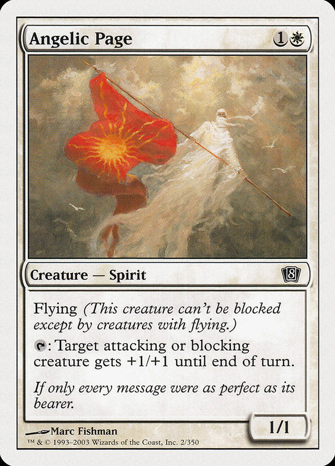 Angelic Page – Common Magic: The Gathering card from Eighth Edition (#2)