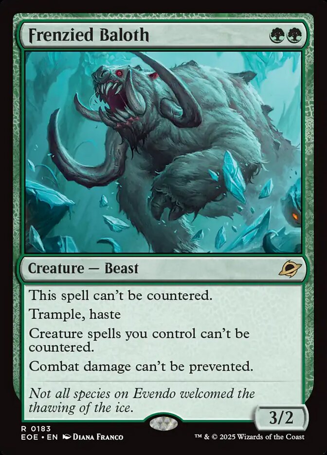 Frenzied Baloth – Rare Magic: The Gathering card from Edge of Eternities (#183)
