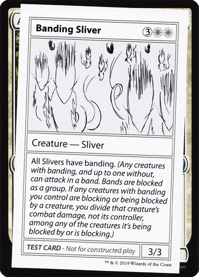 Banding Sliver – Rare Magic: The Gathering card from Mystery Booster Playtest Cards 2021 (#2)