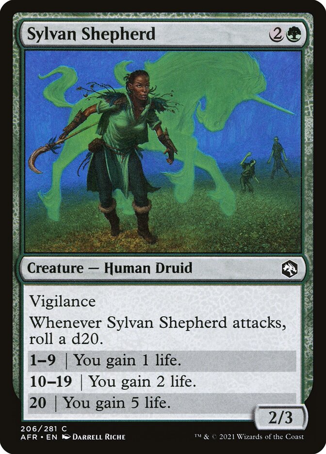 Sylvan Shepherd – Common Magic: The Gathering card from Adventures in the Forgotten Realms (#206)