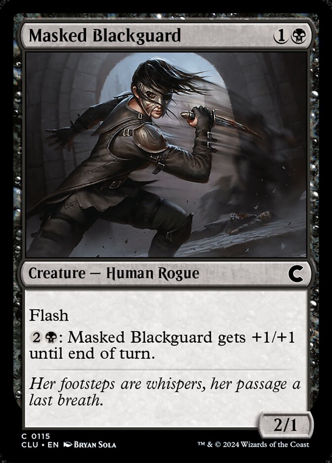 Masked Blackguard – Common Magic: The Gathering card from Ravnica: Clue Edition (#115)