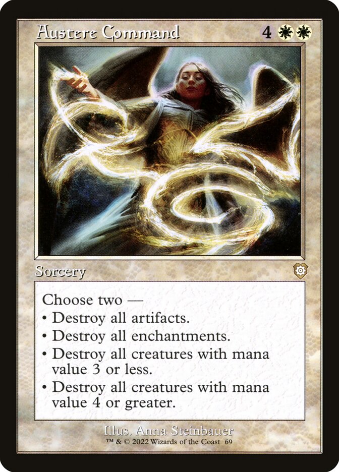 Austere Command – Rare Magic: The Gathering card from The Brothers' War Commander (#69)
