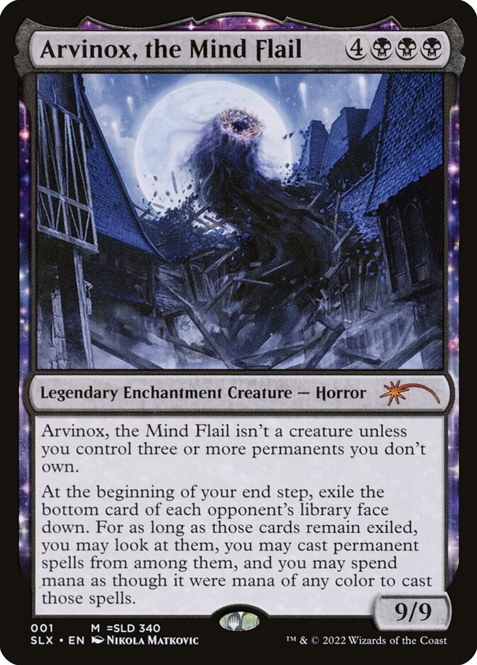 Arvinox, the Mind Flail – Mythic Magic: The Gathering card from Universes Within (#1)