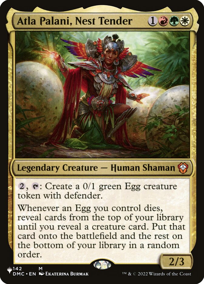 Atla Palani, Nest Tender – Mythic Magic: The Gathering card from The List (#DMC-142)