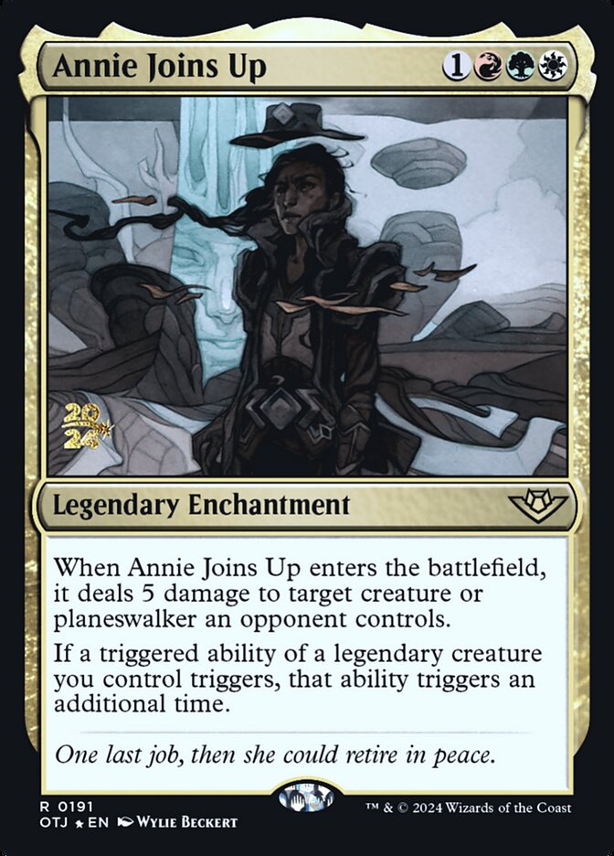 Annie Joins Up – Rare Magic: The Gathering card from Outlaws of Thunder Junction Promos (#191s)