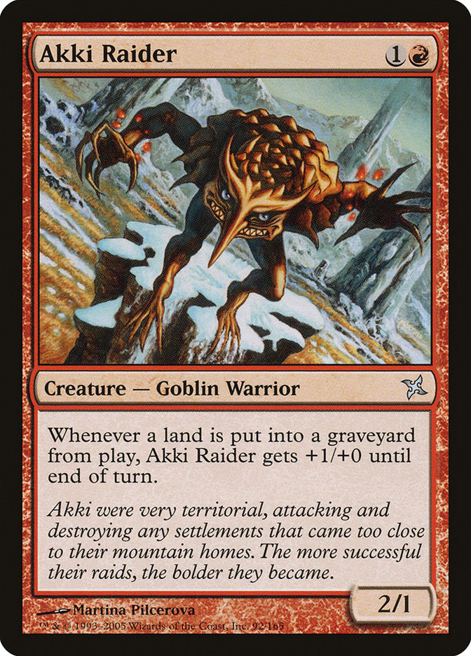 Akki Raider – Uncommon Magic: The Gathering card from Betrayers of Kamigawa (#92)