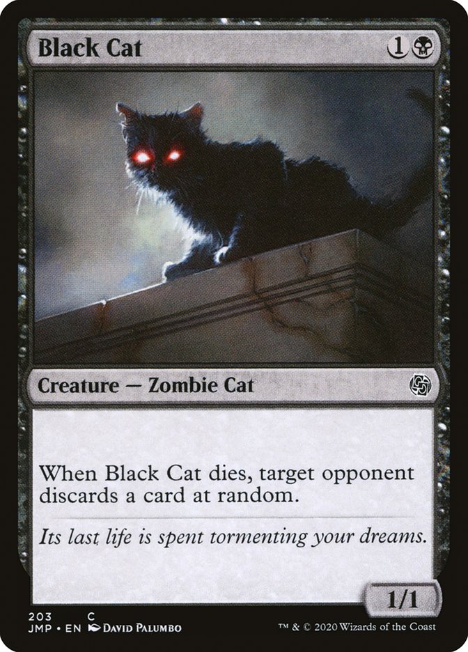 Black Cat – Common Magic: The Gathering card from Jumpstart (#203)
