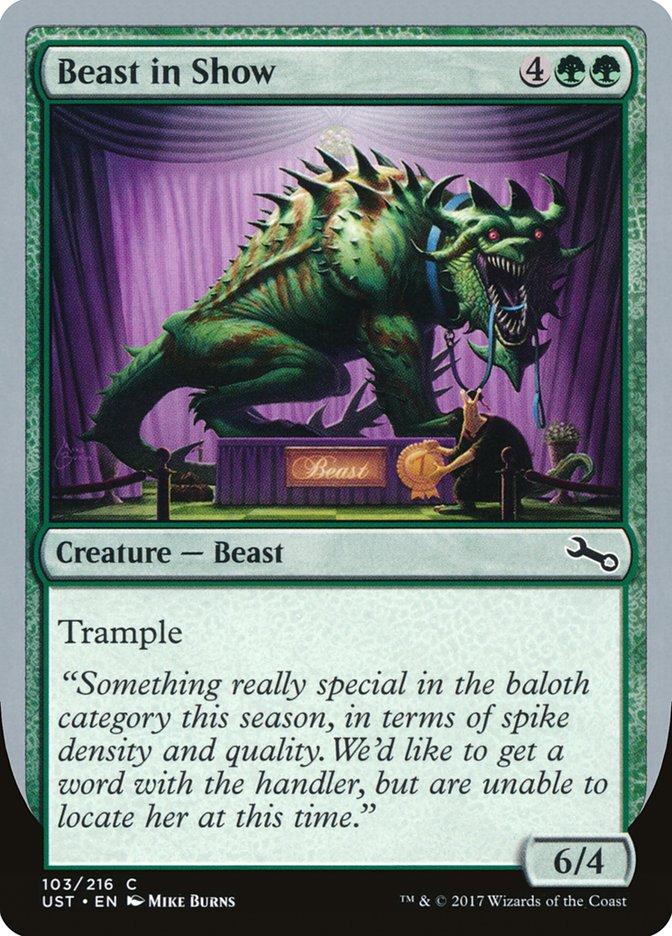 Beast in Show – Common Magic: The Gathering card from Unstable (#103c)