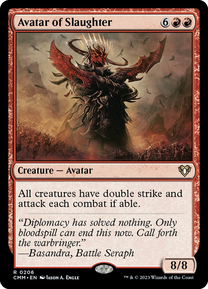 Avatar of Slaughter – Rare Magic: The Gathering card from Commander Masters (#206)