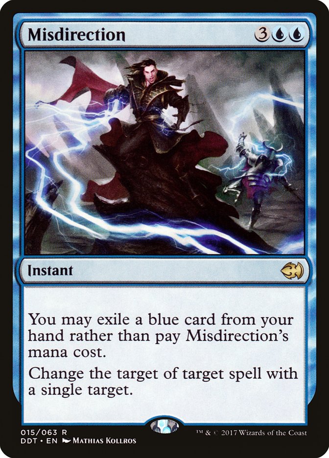 Misdirection – Rare Magic: The Gathering card from Duel Decks: Merfolk vs. Goblins (#15)