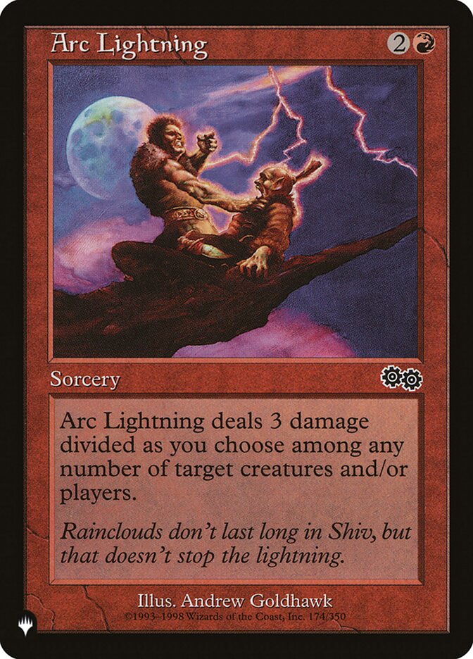 Arc Lightning – Common Magic: The Gathering card from The List (#USG-174)