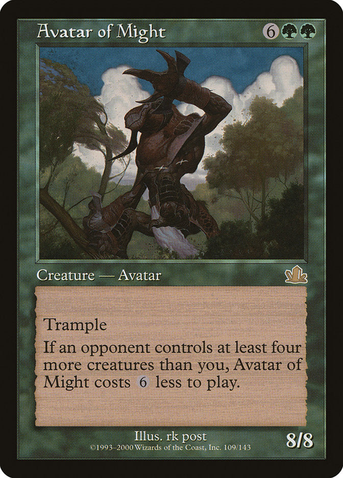 Avatar of Might – Rare Magic: The Gathering card from Prophecy (#109)