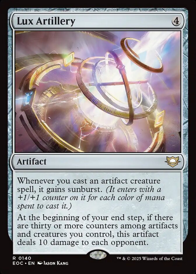 Lux Artillery – Rare Magic: The Gathering card from Edge of Eternities Commander (#140)