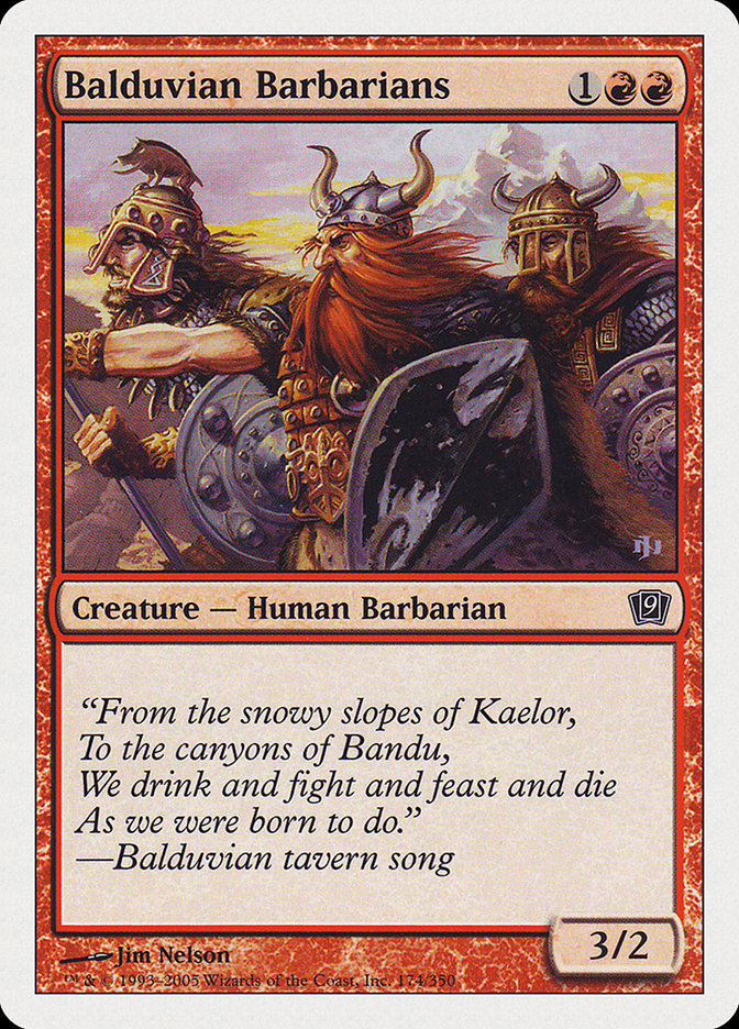 Balduvian Barbarians – Common Magic: The Gathering card from Ninth Edition (#174)
