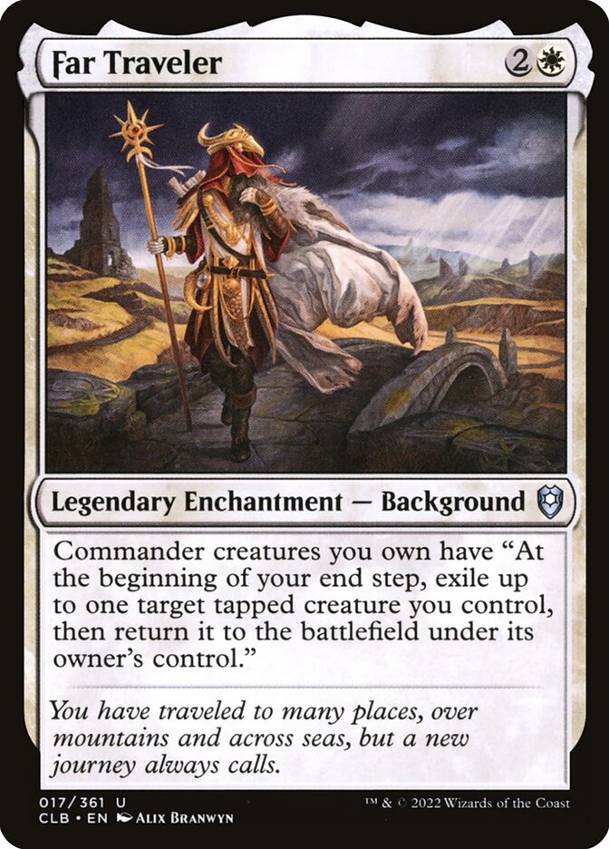 Far Traveler – Uncommon Magic: The Gathering card from Commander Legends: Battle for Baldur's Gate (#17)