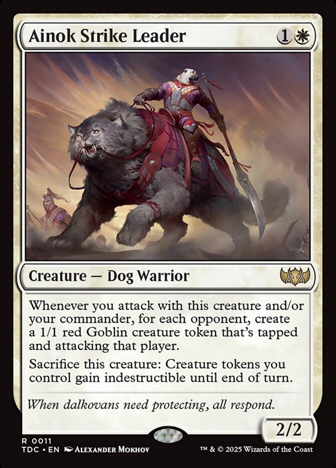 Ainok Strike Leader – Rare Magic: The Gathering card from Tarkir: Dragonstorm Commander (#11)