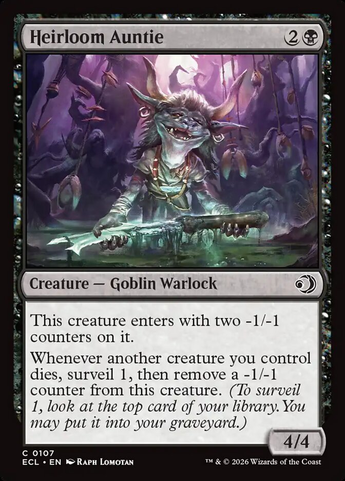 Heirloom Auntie – Common Magic: The Gathering card from Lorwyn Eclipsed (#107)