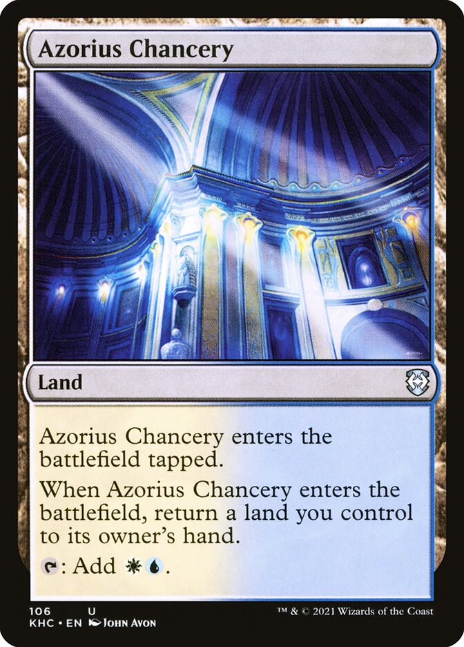 Azorius Chancery – Uncommon Magic: The Gathering card from Kaldheim Commander (#106)