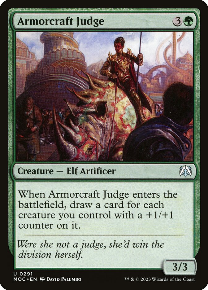 Armorcraft Judge – Uncommon Magic: The Gathering card from March of the Machine Commander (#291)