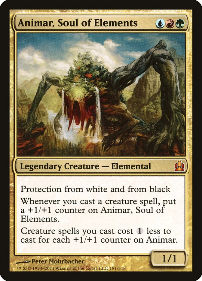 Animar, Soul of Elements – Mythic Magic: The Gathering card from Commander 2011 (#181)