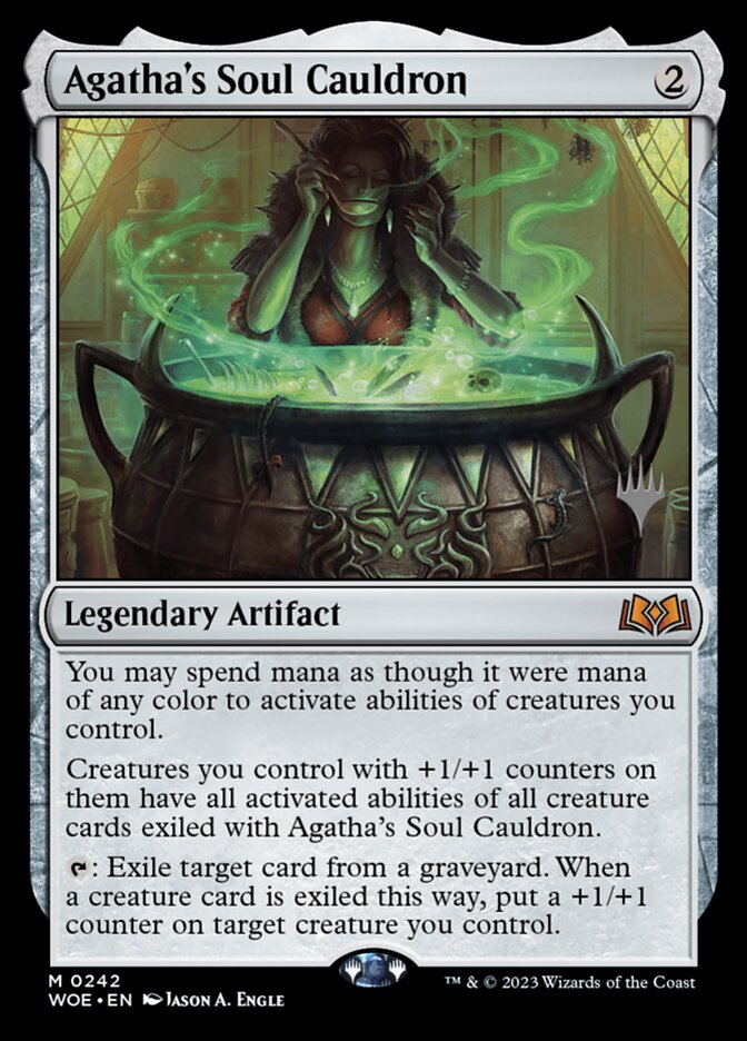 Agatha's Soul Cauldron – Mythic Magic: The Gathering card from Wilds of Eldraine Promos (#242p)