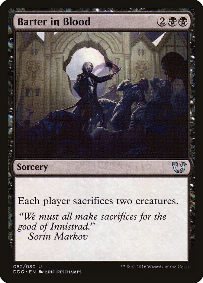 Barter in Blood – Uncommon Magic: The Gathering card from Duel Decks: Blessed vs. Cursed (#52)